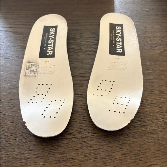 Golden Goose High-Top Sneakers Silver Sky Star with Passport and Box Size 36 - Picture 5 of 6